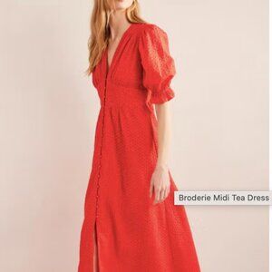 Boden dress. Cotton with floral detailing